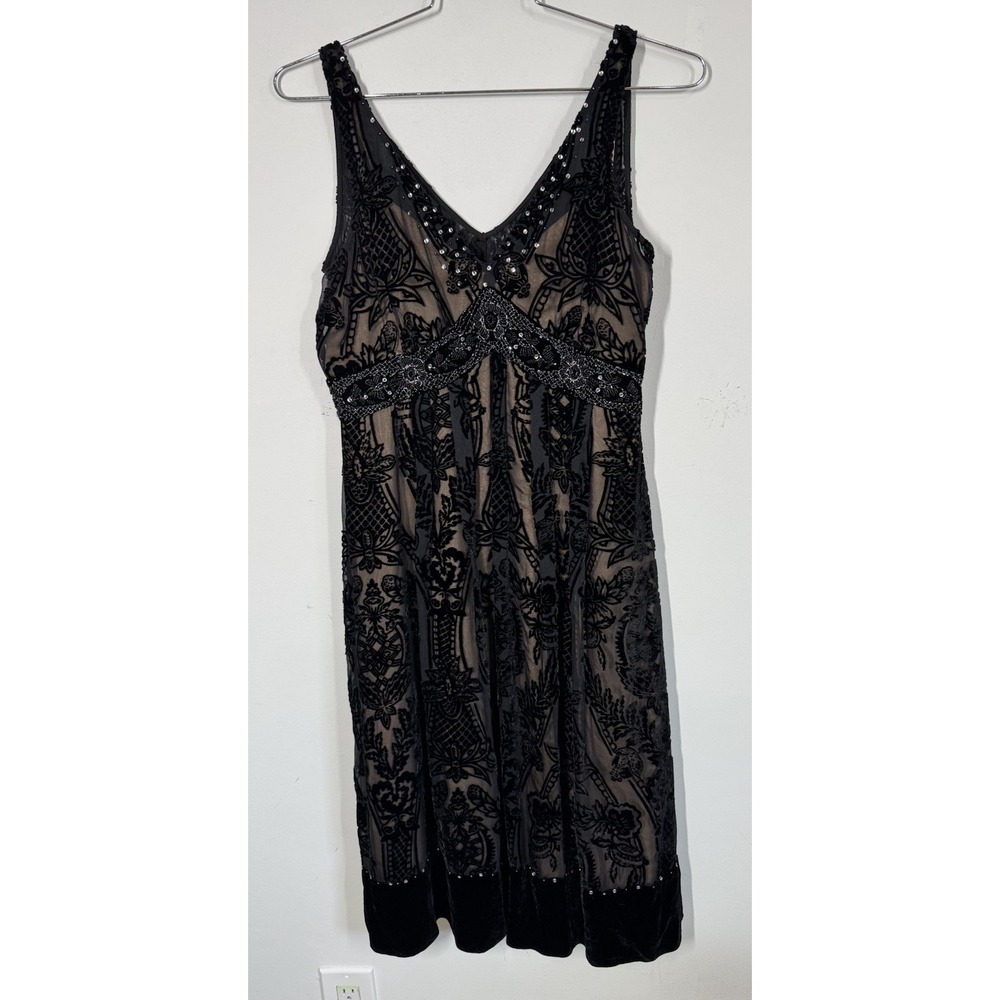 Vtg‎ ECI Sleeveless Empire Waist Y2k Velvet Burnout Sz 10 Whimsigoth Fairy